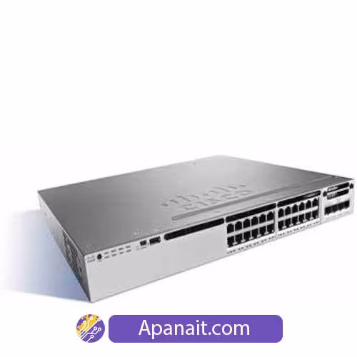 سوئیچ شبکه سیسکو 24 پورت WS-C3850-24P-S