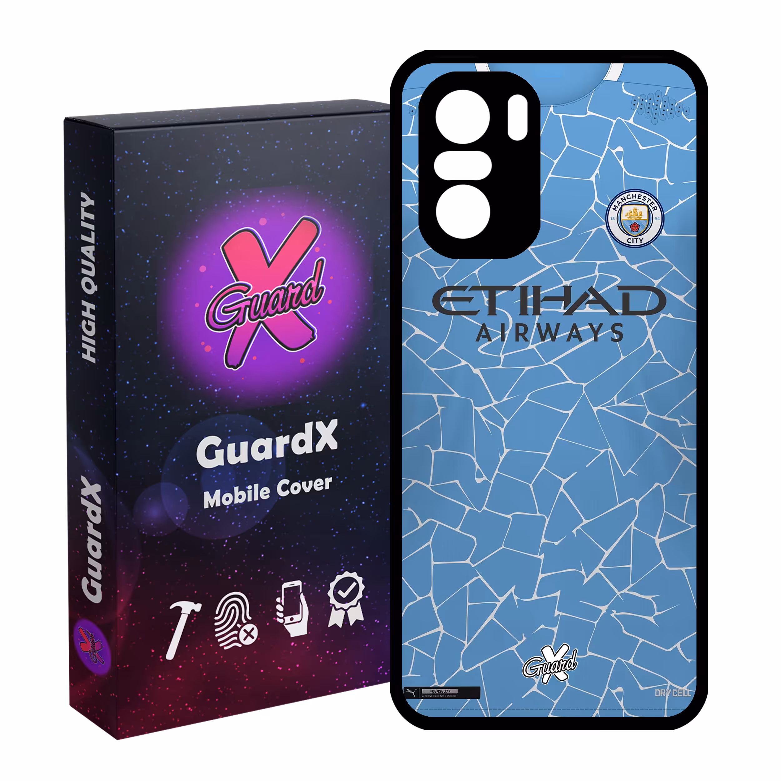 کاور گارد ایکس طرح Manchester City مدل Glass10249 مناسب برای گوشی موبایل شیائومی Poco F3/MI 11X/MI 11X Pro/Redmi K40/K40 Pro