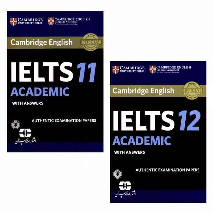کتاب  12&amp;11 IELTS Cambridge Academicاثر جمعی از نویسندگان انتشارات سپاهان دو جلدی