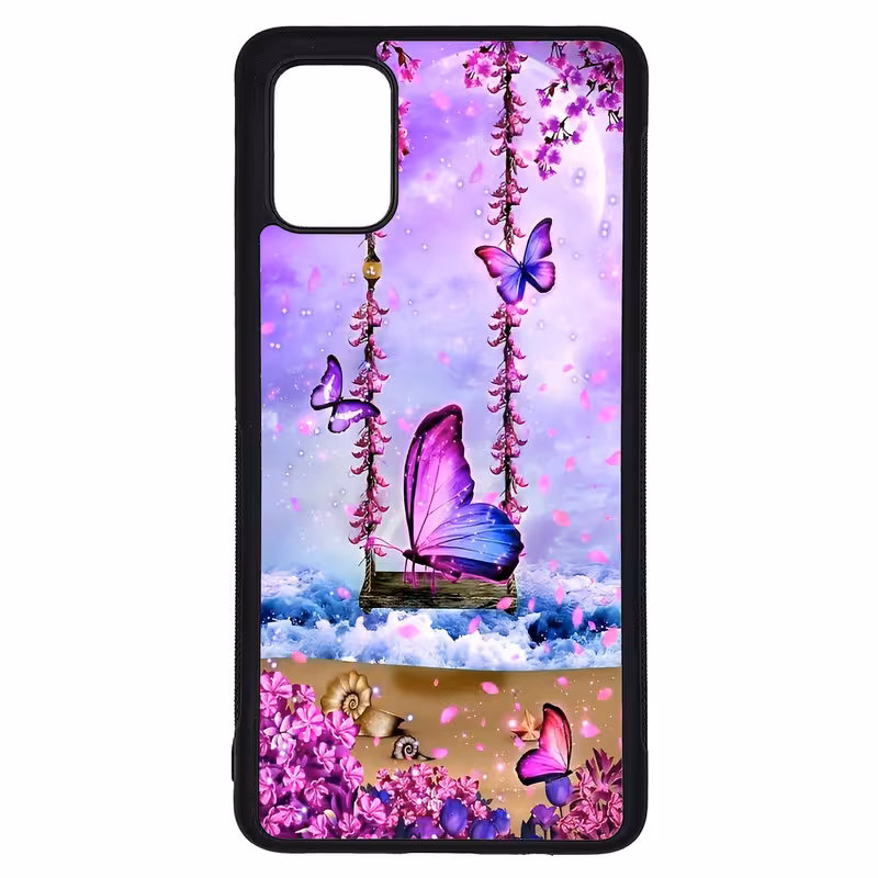 کاور طرح پروانه کد G-028 مناسب برای گوشی موبایل سامسونگ Galaxy A51 | دیجی قاب دونی