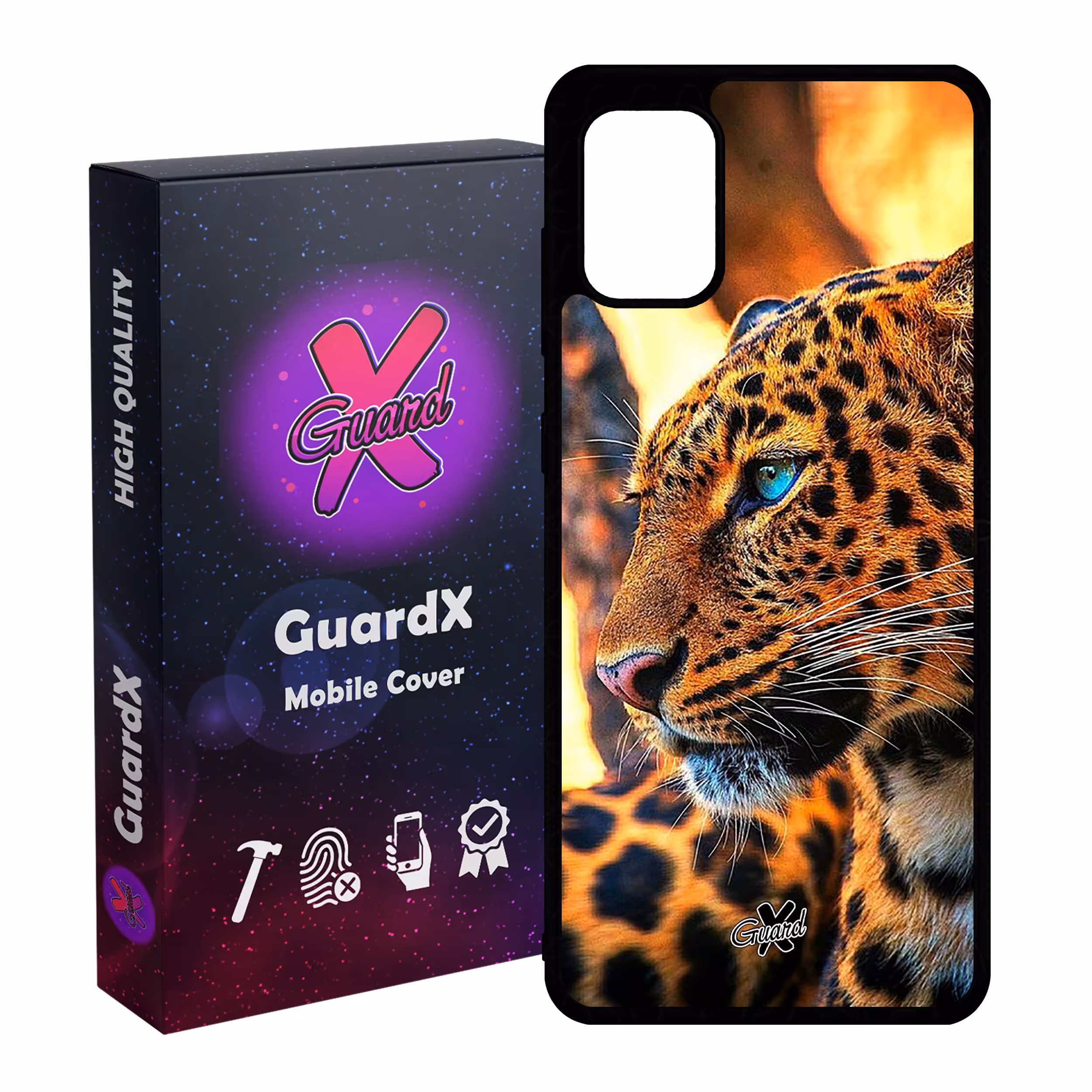 کاور گارد ایکس طرح پلنگ مدل Glass10237 مناسب برای گوشی موبایل سامسونگ Galaxy A31