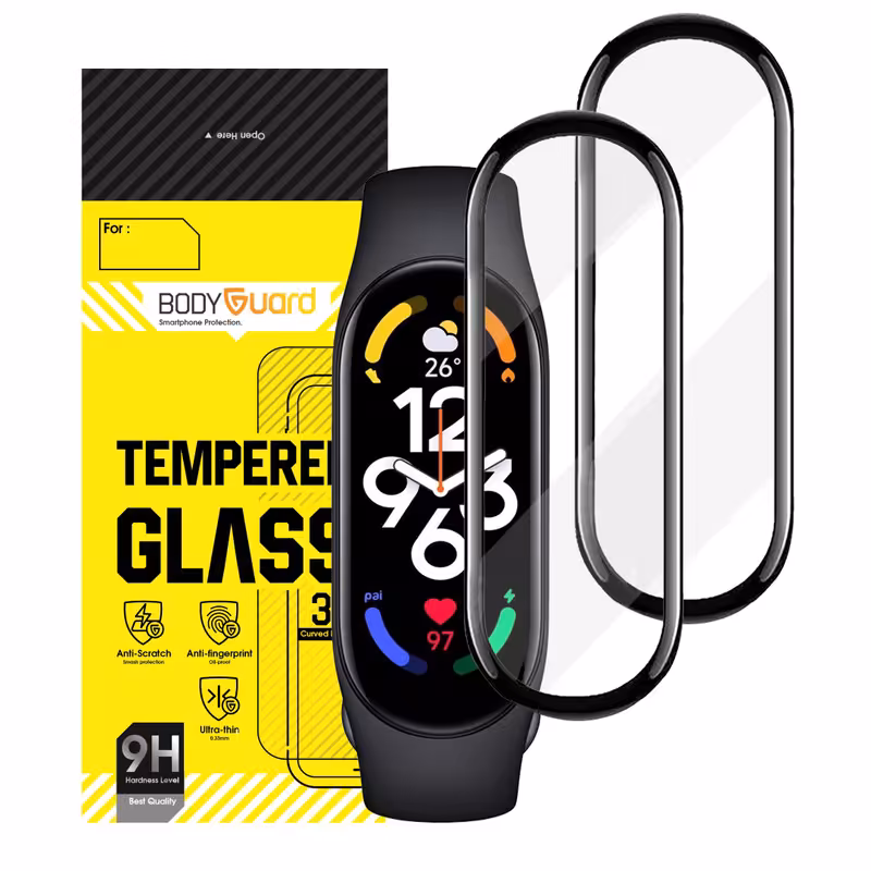 محافظ صفحه نمایش بادیگارد مدل PMMA مناسب برای ساعت هوشمند شیائومی Mi Band 7 بسته 2 عددی | کالا برتری