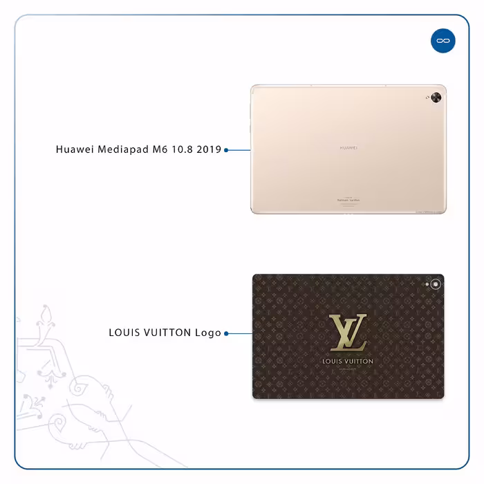 برچسب پوششی ماهوت مدل LOUIS-VUITTON-Logo مناسب برای تبلت هوآوی Mediapad M6 10.8 2019
