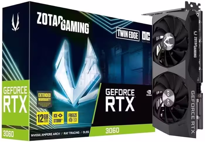 کارت گرافیک ZOTAC RTX 3060 TWIN EDGE 12G   گارانتی اصلی