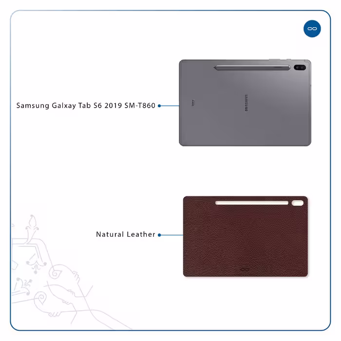 برچسب پوششی ماهوت مدل Natural-Leather مناسب برای تبلت سامسونگ Galaxy Tab S6 2019 SM-T860