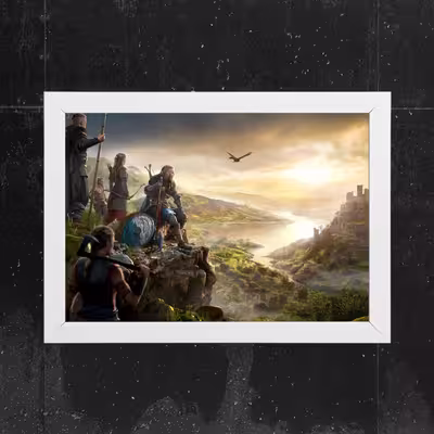 تابلو آرتیفن طرح Assassins creed کد 147W مجموعه 3 عددی