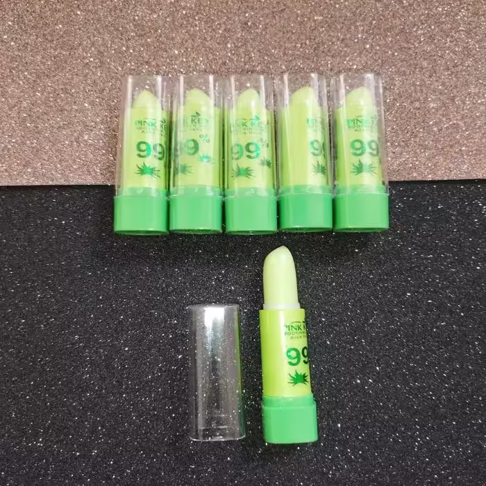 بالم لب ویتامینه لب برق لب مرطوب کننده لب  الوئه ورا رژلب حرارتی برق لب حرارتی کره ای aloe vera 99

