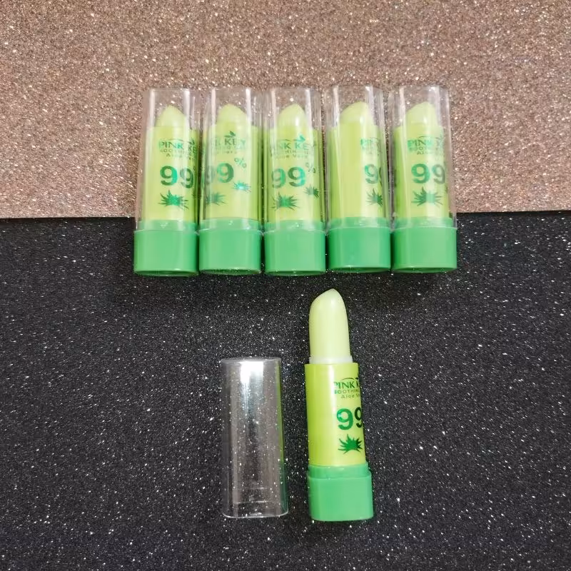بالم لب ویتامینه لب برق لب مرطوب کننده لب  الوئه ورا رژلب حرارتی برق لب حرارتی کره ای aloe vera 99


