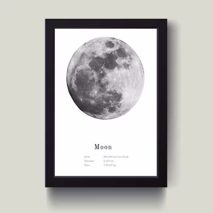تابلو مدل مینیمال Moon ماه کد m50127