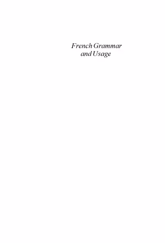 خرید و دانلود نسخه کامل کتاب French Grammar and Usage