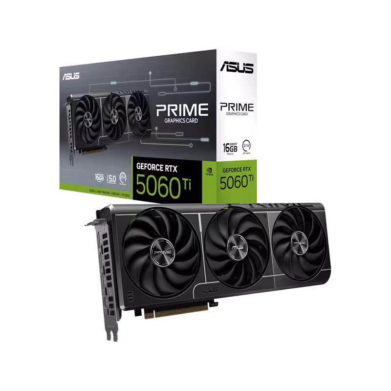 خرید کارت گرافیک ASUS PRIME RTX5060TI O16G | قیمت روز   گارانتی | کارما آی‌تی