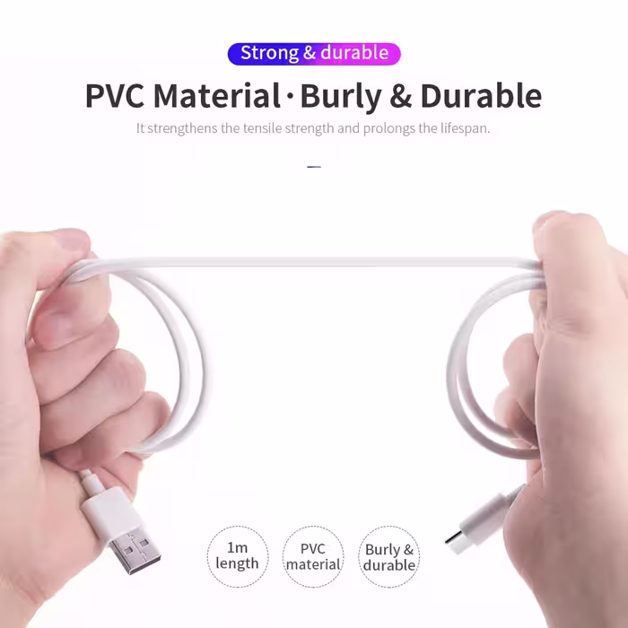 کابل تبدیل USB به USB-C راک مدل RCB0543 طول 1.5 متر  بسته 2 عددی 