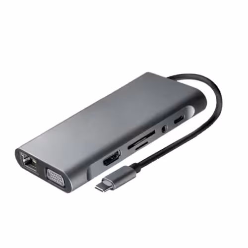 هاب 11 خروجی با اتصال Type-C برند K-NET مدل K-MFCMS1011 S10
