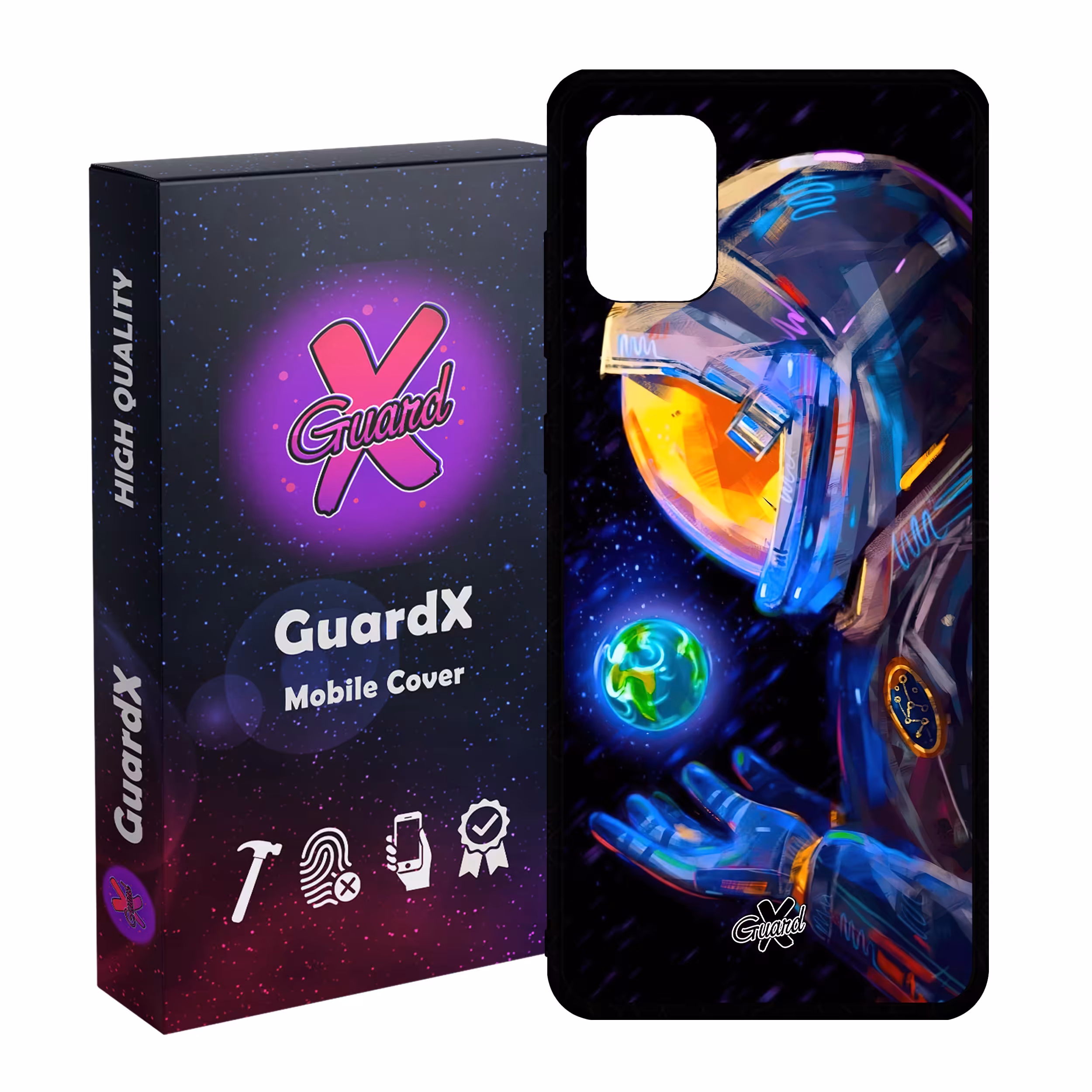کاور گارد ایکس طرح فضانورد مدل Glass10496 مناسب برای گوشی موبایل سامسونگ Galaxy A71 4G