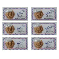 طلا گرمی 18 عیار گل سنگ مدل پارسیان کد E1166 مجموعه 6 عددی