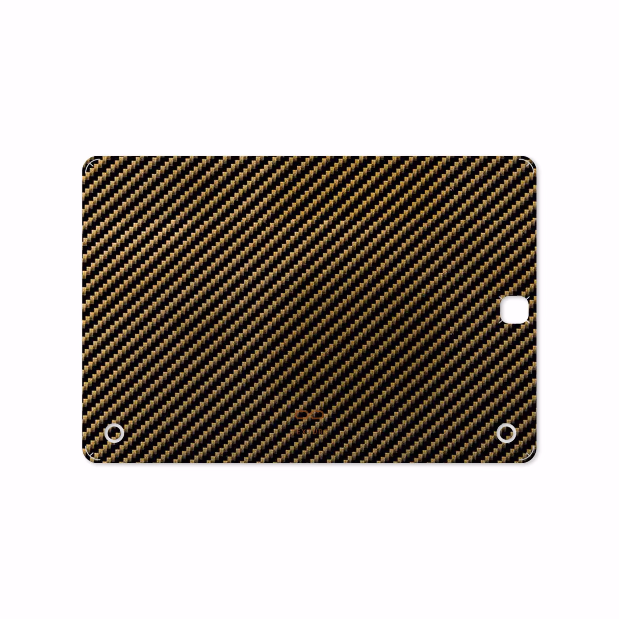 برچسب پوششی ماهوت مدل Glossy-Brown-Fiber مناسب برای تبلت سامسونگ Galaxy Tab A 9.7 2015 T555