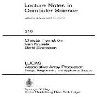 خرید و دانلود نسخه کامل کتاب LUCAS Associative Array Processor: Design, Programming and Application Studies