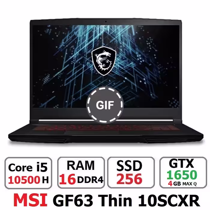 لپ تاپ ام اس آی مدل GF63 Thin 10SCXR Core i5 10500H
