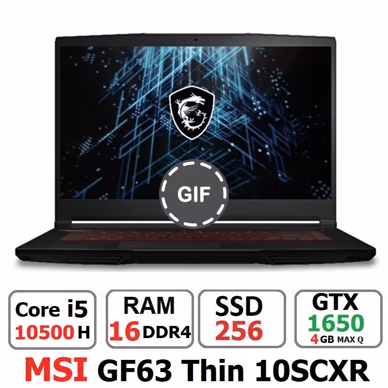 لپ تاپ ام اس آی مدل GF63 Thin 10SCXR Core i5 10500H