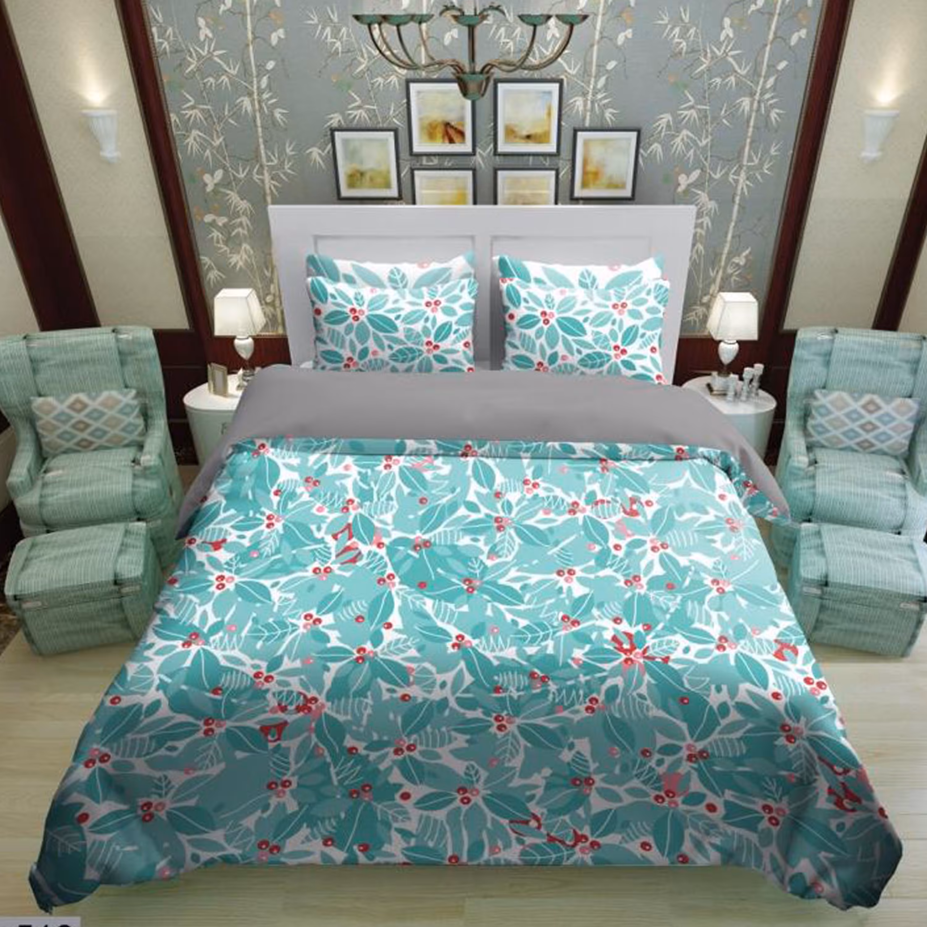 سرویس روتختی 1 نفره تنسل چاپی برندترک لند (Turk Land)  کد rs 516
