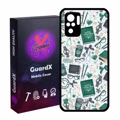 کاور گارد ایکس طرح کتاب مدل Glass10289 مناسب برای گوشی موبایل شیائومی Redmi Note 10 4G / Note 10S