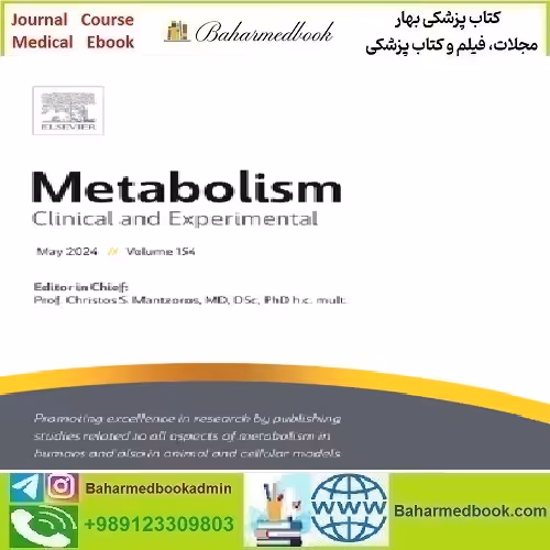 Metabolism Volume 126 to 137 2022 TRUE PDF price 12€ - کتاب پزشکی بهار