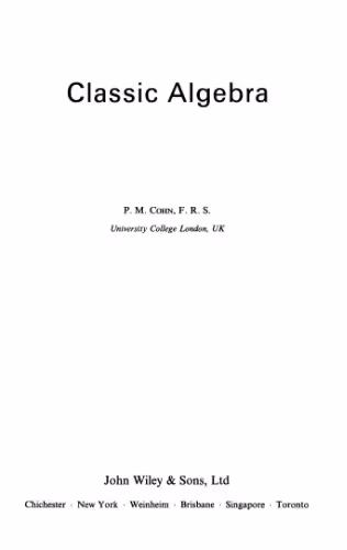 خرید و دانلود نسخه کامل کتاب Classic Algebra