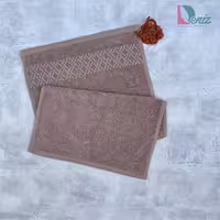حوله دستی طرح لاین رنگ شکلاتی