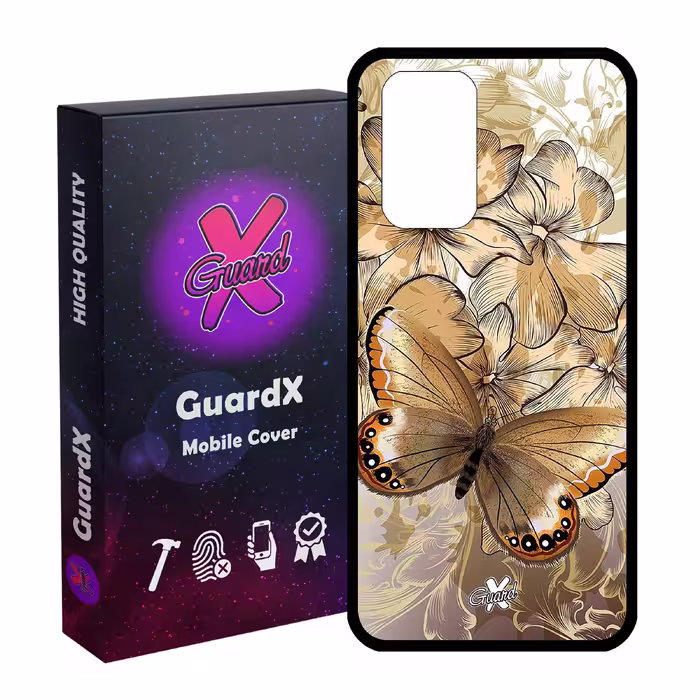 کاور گارد ایکس طرح پروانه مدل Glass10272 مناسب برای گوشی موبایل شیائومی Redmi Note 10 Pro / Note 10 Pro Max
