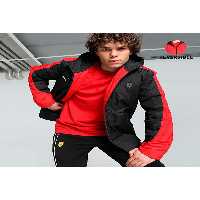 کاپشن ورزشی مشکی مردانه کت دو طرفه 01 اورجینال Puma