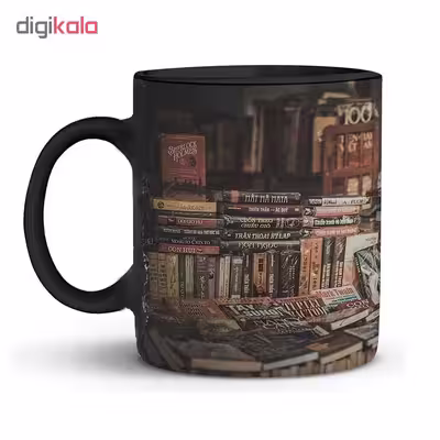 ماگ حرارتی طرح کتابخانه 