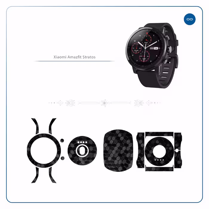 برچسب ماهوت طرح Honey Comb Circle مناسب برای ساعت هوشمند شیایومی Amazfit Stratos