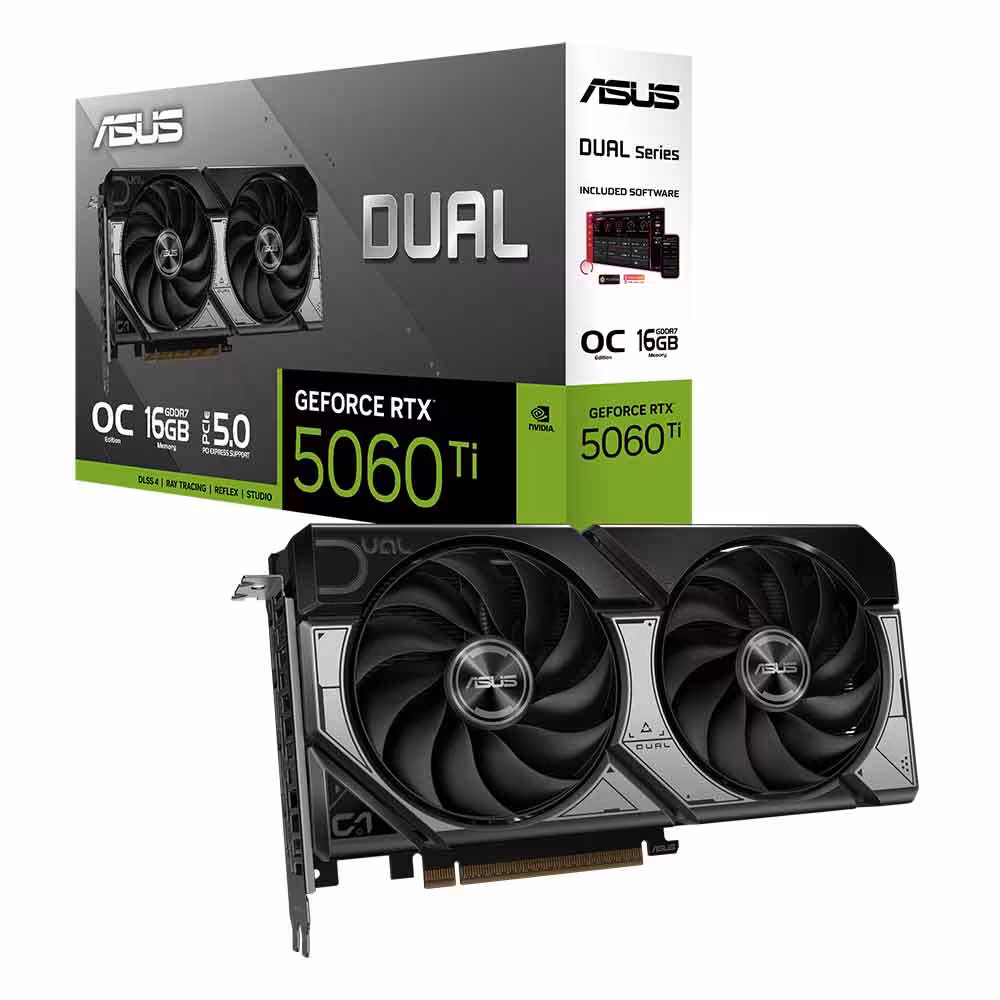 کارت گرافیک ایسوس ASUS DUAL RTX 5060 Ti OC 16GB