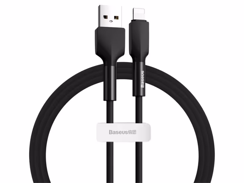 کابل شارژ سیلیکونی لایتنینگ بیسوس  Baseus Silica Gel LightningCable 1M