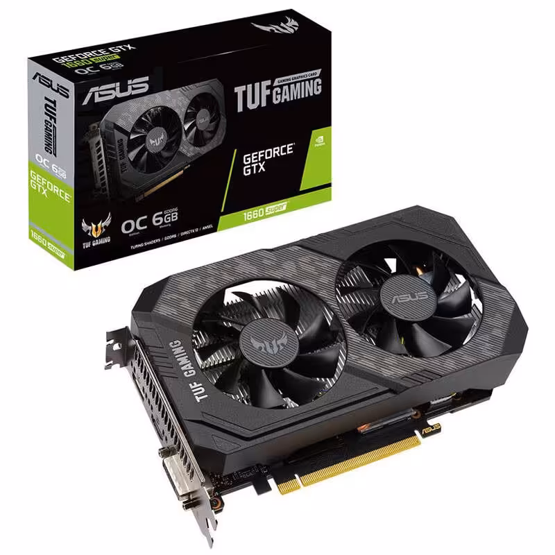 کارت گرافیک ASUS TUF GeForce GTX1660 Super O6G GDDR6 192Bit