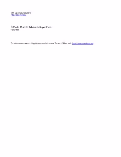 خرید و دانلود نسخه کامل کتاب Advanced Algorithms: Lecture Notes