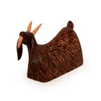 ‎مجسمه‎ ‎بز کوهی چوبی‎ ‎‎‎‎تکنیک خراش‎ ‎‎ رنگ ‎قهوه ای ‎‎‎‎مدل 1105900018