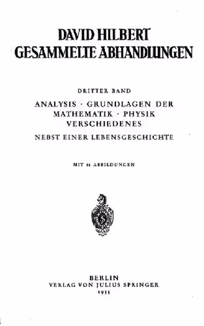خرید و دانلود نسخه کامل کتاب Gesammelte Abhandlungen. Analysis. Grundlagen der Mathematik. Physik. Vershiedenes