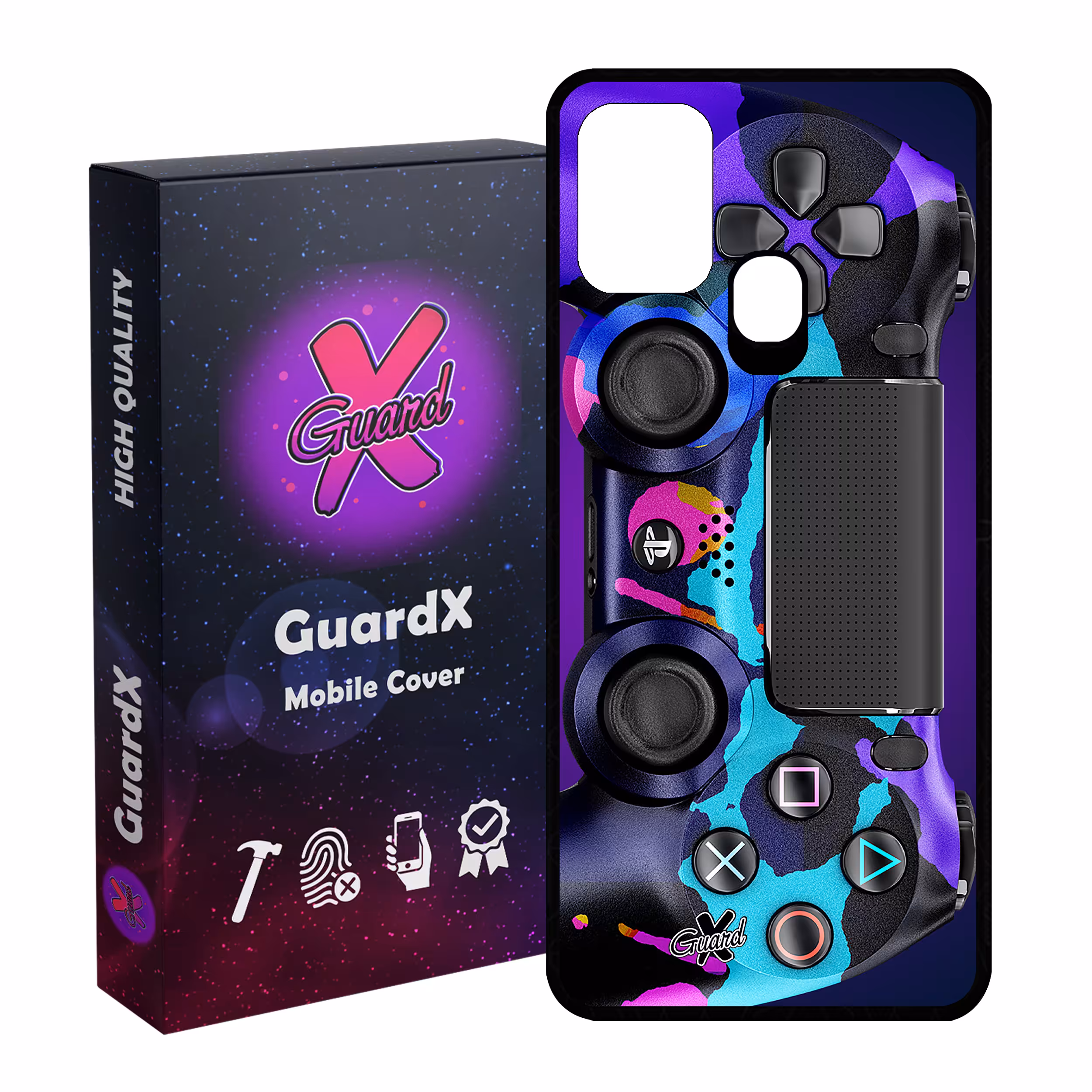 کاور گارد ایکس طرح PS4 Controller مدل Glass10089 مناسب برای گوشی موبایل سامسونگ Galaxy M31 / M31 Prime / F41