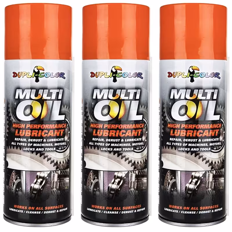 اسپری روان کننده و زنگ بر دوپلی کالر مدل Multi Oil حجم 400 میلی لیتر بسته 3 عددی