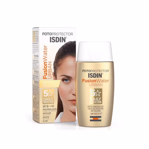 ضد آفتاب ایزدین بی رنگ ضد لک اوربان فیوژن واتر ISDIN Fusion Water Urban