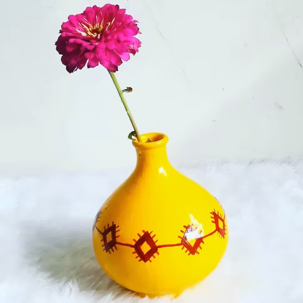 گلدون فانتزی رنگی
