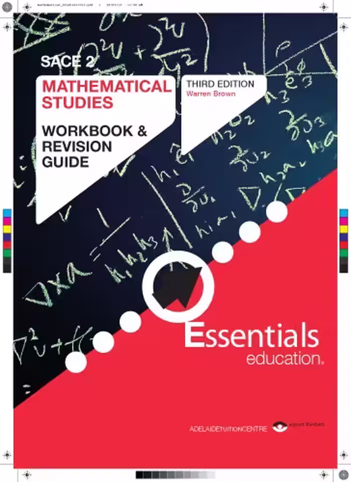 خرید و دانلود نسخه کامل کتاب Mathematical Studies WorkBook &amp; Revision Guide SACE Stage 2