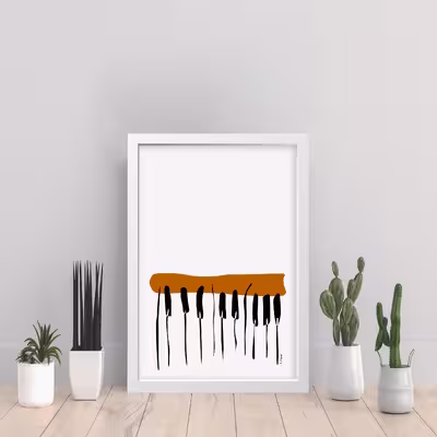 تابلو مدل مینیمال Piano کدS1412-w