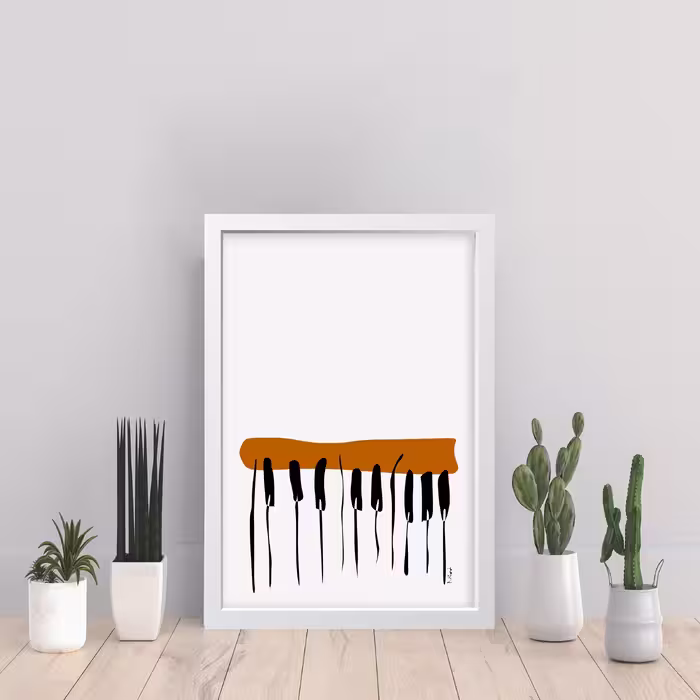 تابلو مدل مینیمال Piano کدS1412-w