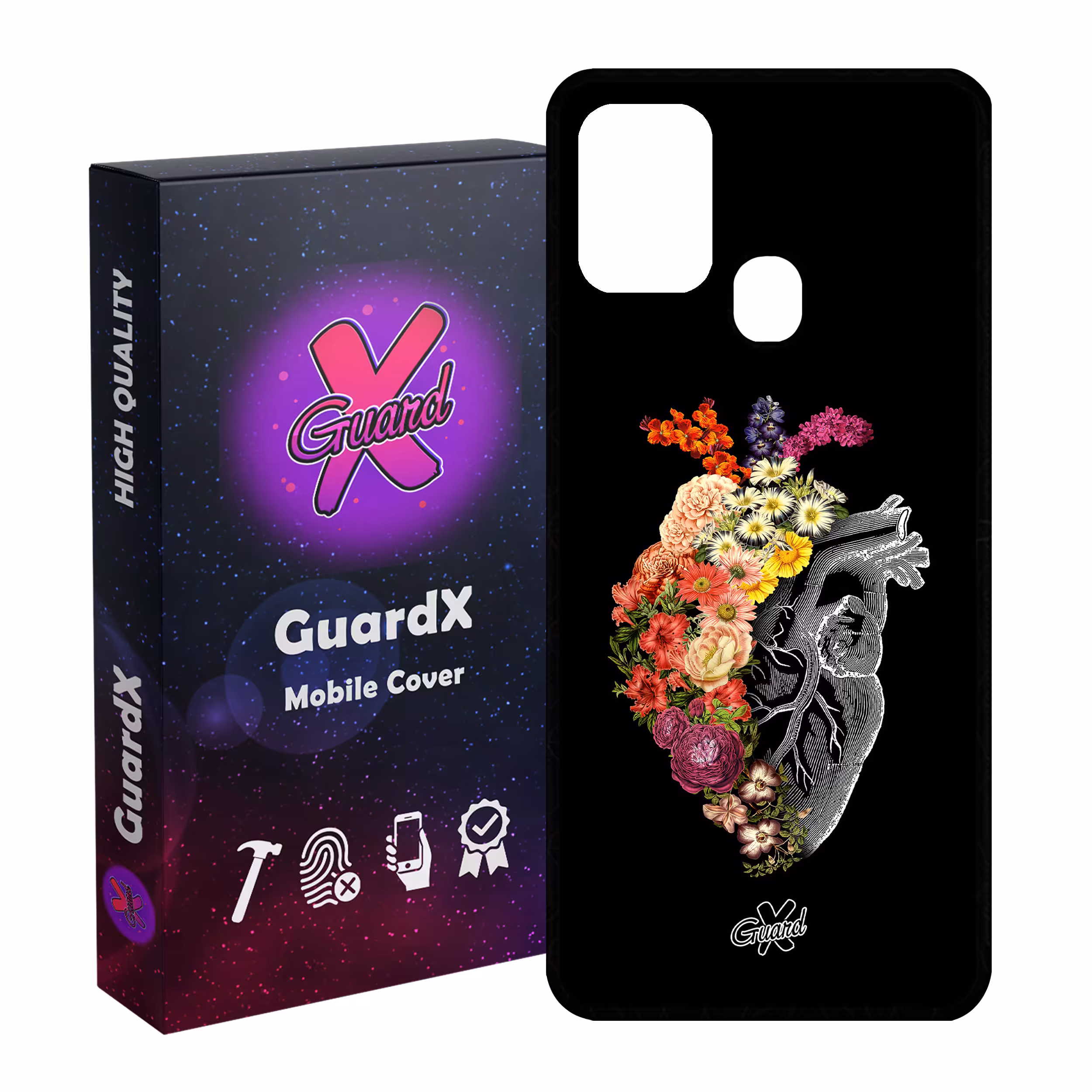 کاور گارد ایکس طرح قلب مدل Glass10216 مناسب برای گوشی موبایل سامسونگ Galaxy M31 / M31 Prime / F41