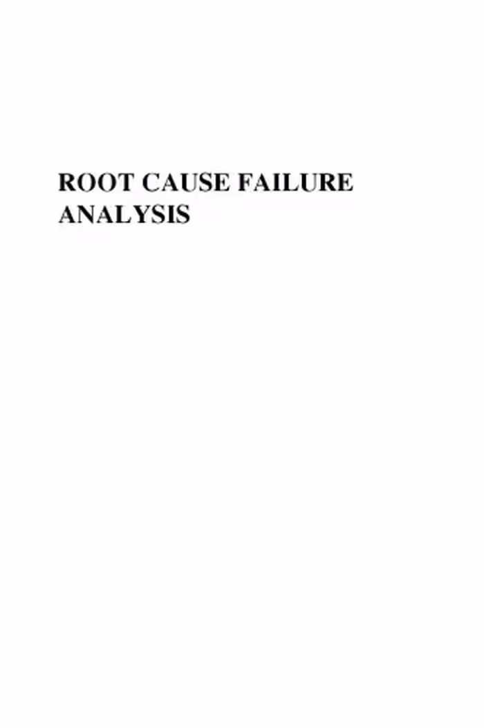 خرید و دانلود نسخه کامل کتاب Root Cause Failure Analysis