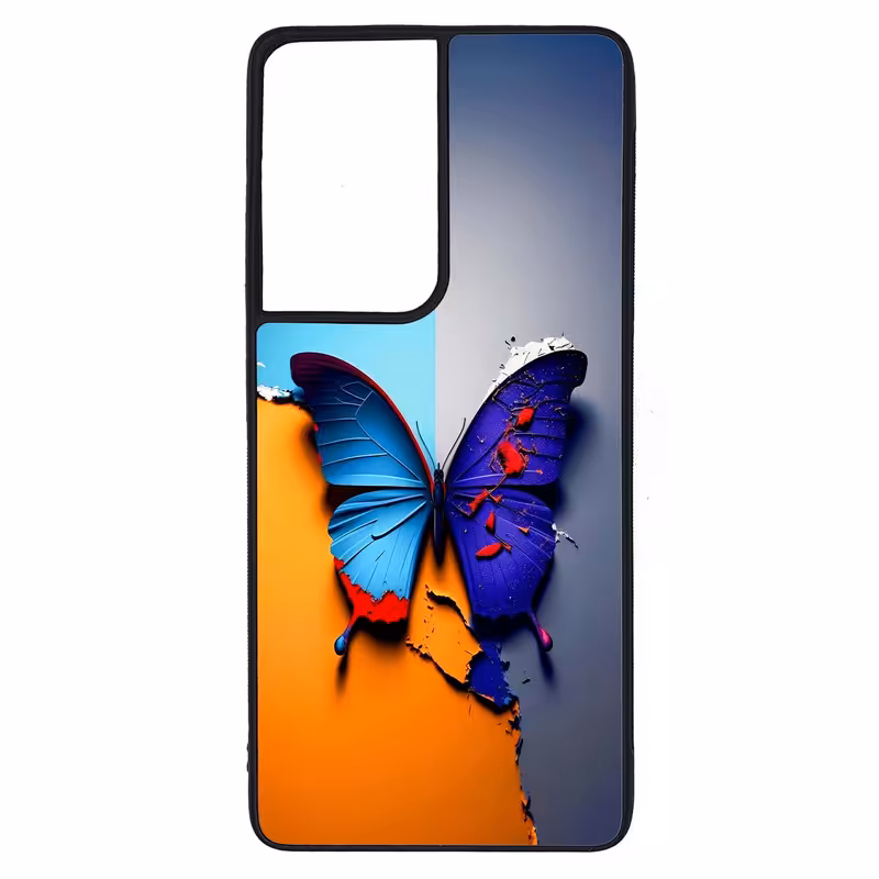 کاور طرح پروانه کد G-145 مناسب برای گوشی موبایل سامسونگ Galaxy S21 Ultra | دیجی قاب دونی