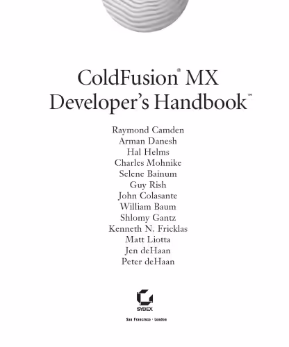 خرید و دانلود نسخه کامل کتاب Coldfusion MX Developer's Handbook