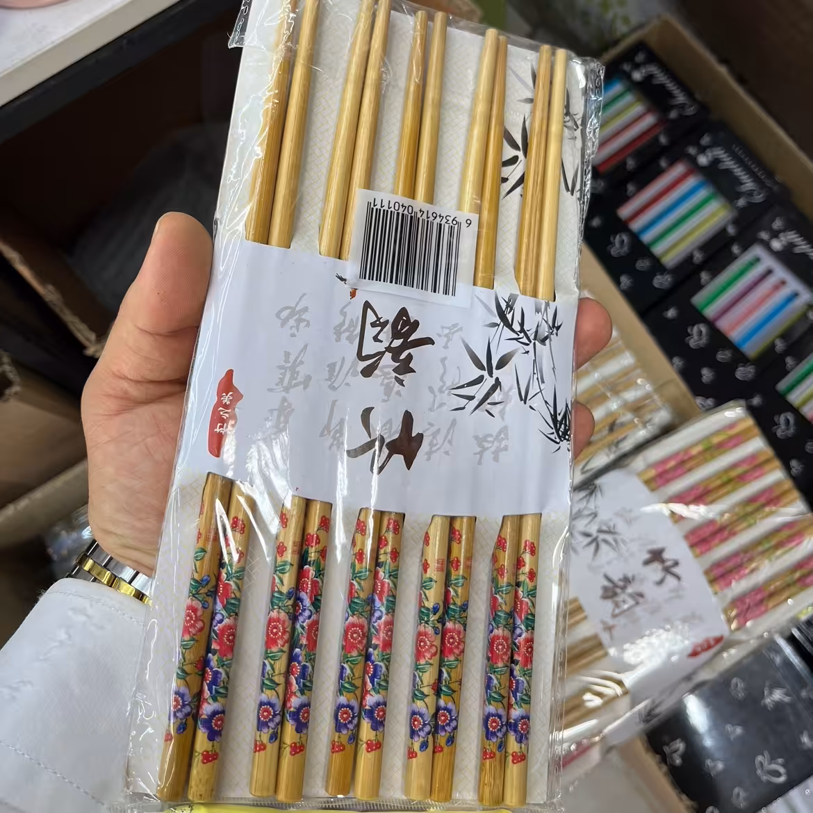 چاپستیک 20 عددی  طرحدار 